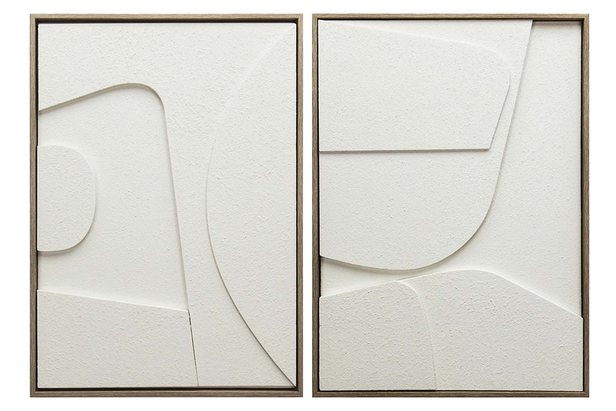 SET 2 CUADROS CON RELIEVE 50x3x70 CM