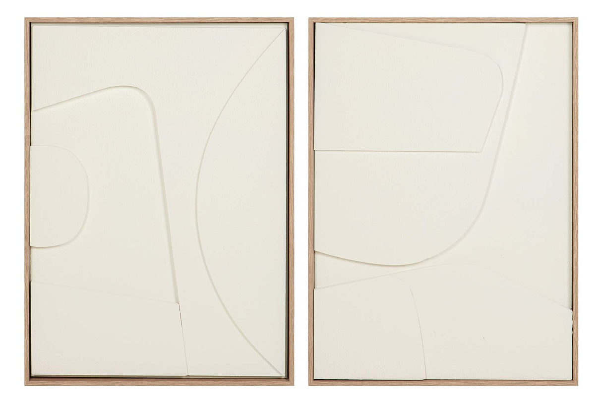SET 2 CUADROS CON RELIEVE 50x3x70 CM