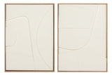 SET 2 CUADROS CON RELIEVE 50x3x70 CM