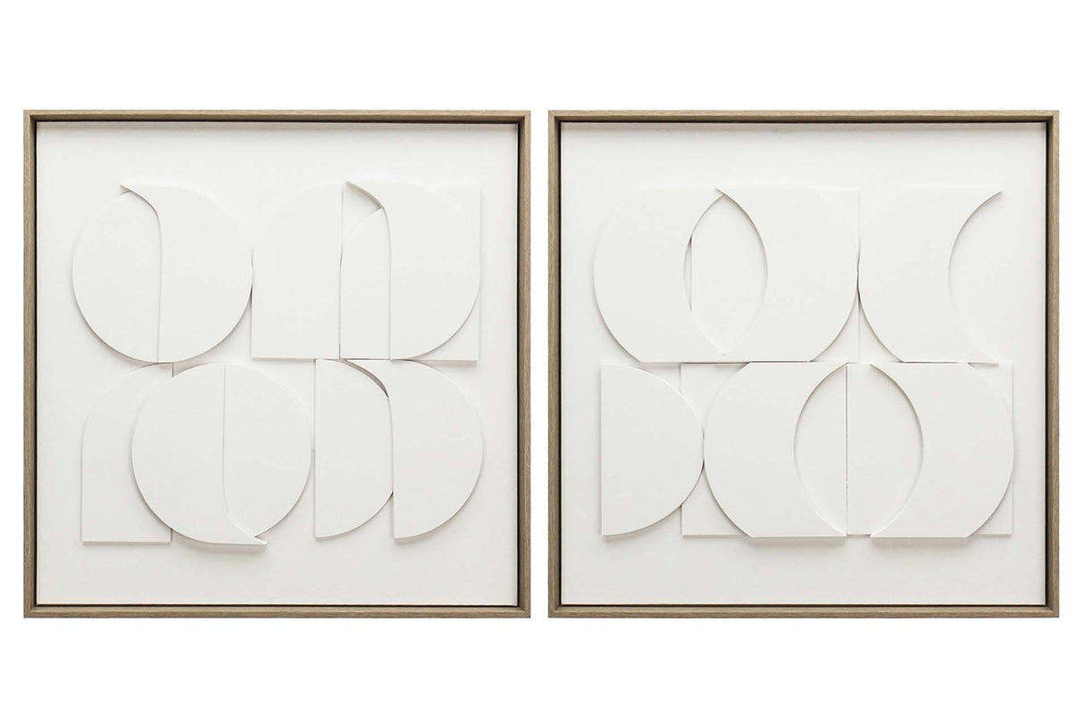 SET 2 CUADROS CON RELIEVE 70x3x70 CM