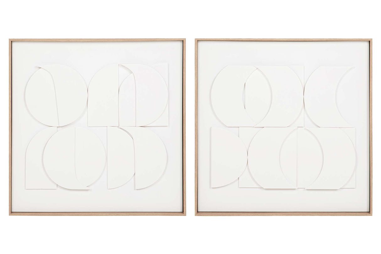 SET 2 CUADROS CON RELIEVE 70x3x70 CM