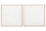 SET 2 CUADROS CON RELIEVE 70x3x70 CM