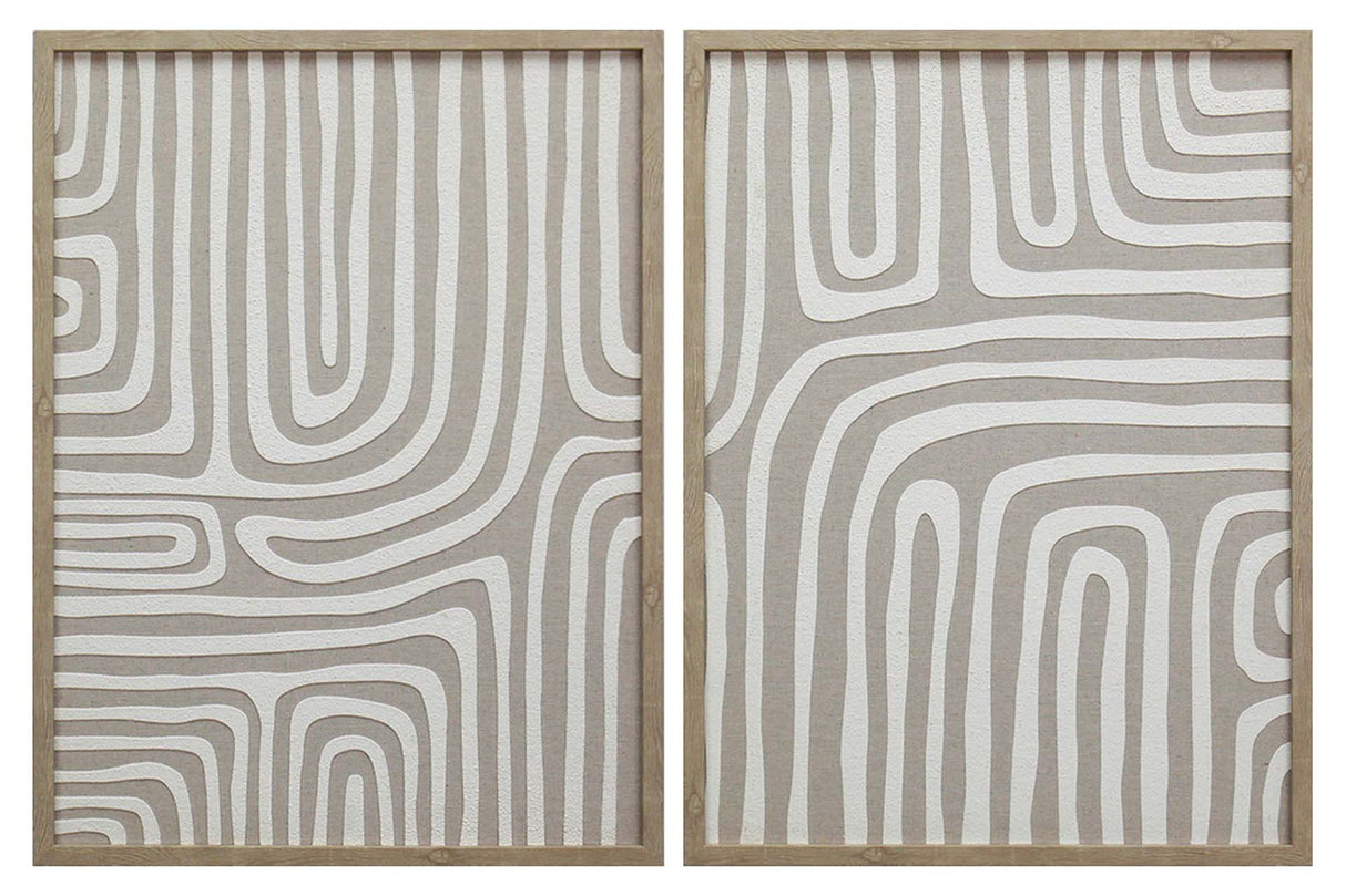 SET 2 CUADROS FOAM CON RELIEVE 60x3x80 CM