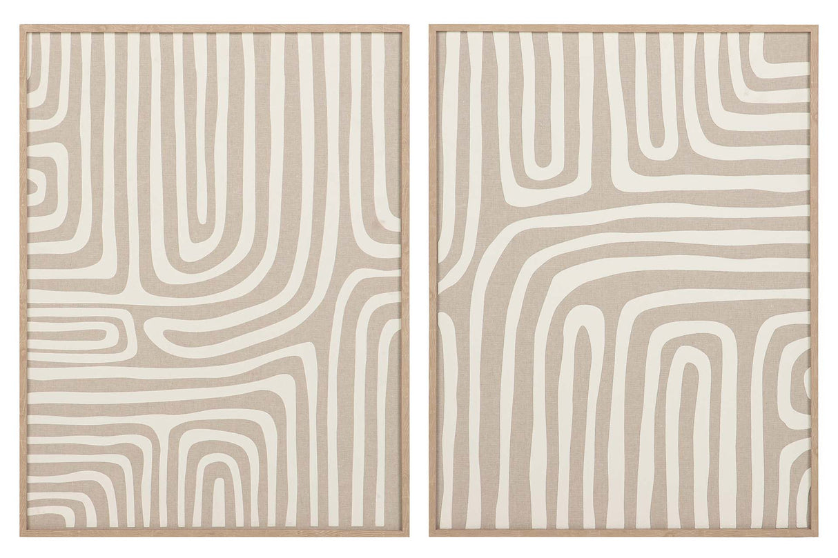 SET 2 CUADROS FOAM CON RELIEVE 60x3x80 CM