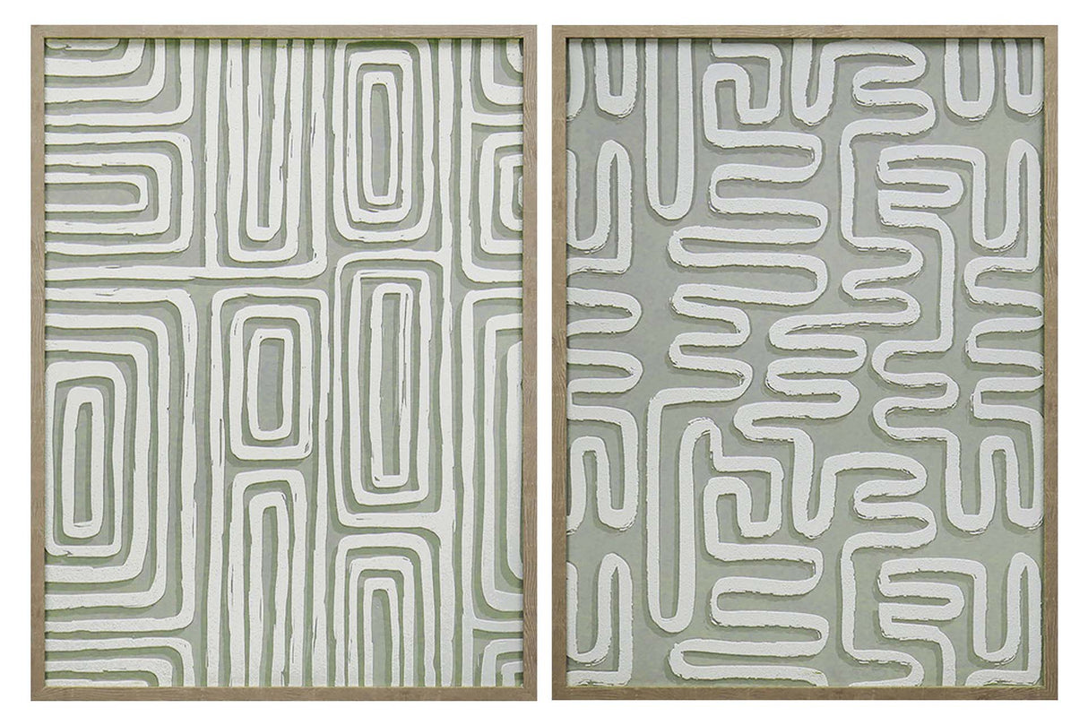 SET 2 CUADROS FOAM CON RELIEVE 60x3x80 CM