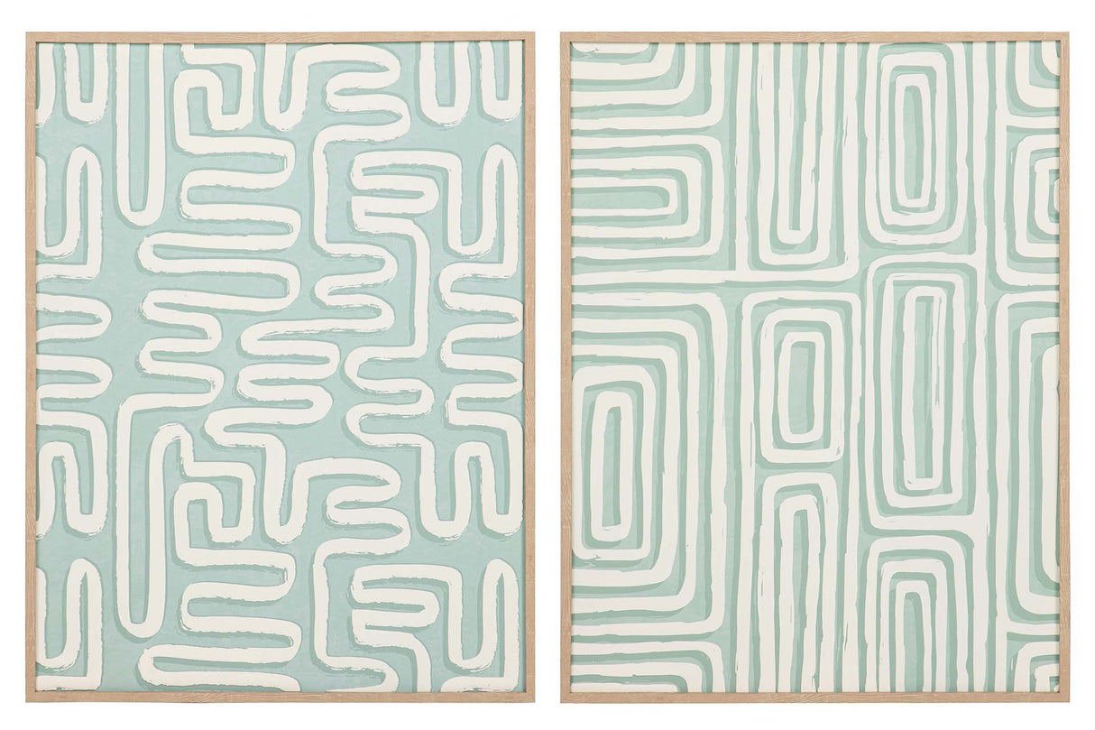 SET 2 CUADROS FOAM CON RELIEVE 60x3x80 CM