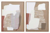 SET 2 CUADROS 50% PINTADO A MANO 60x3x80 CM