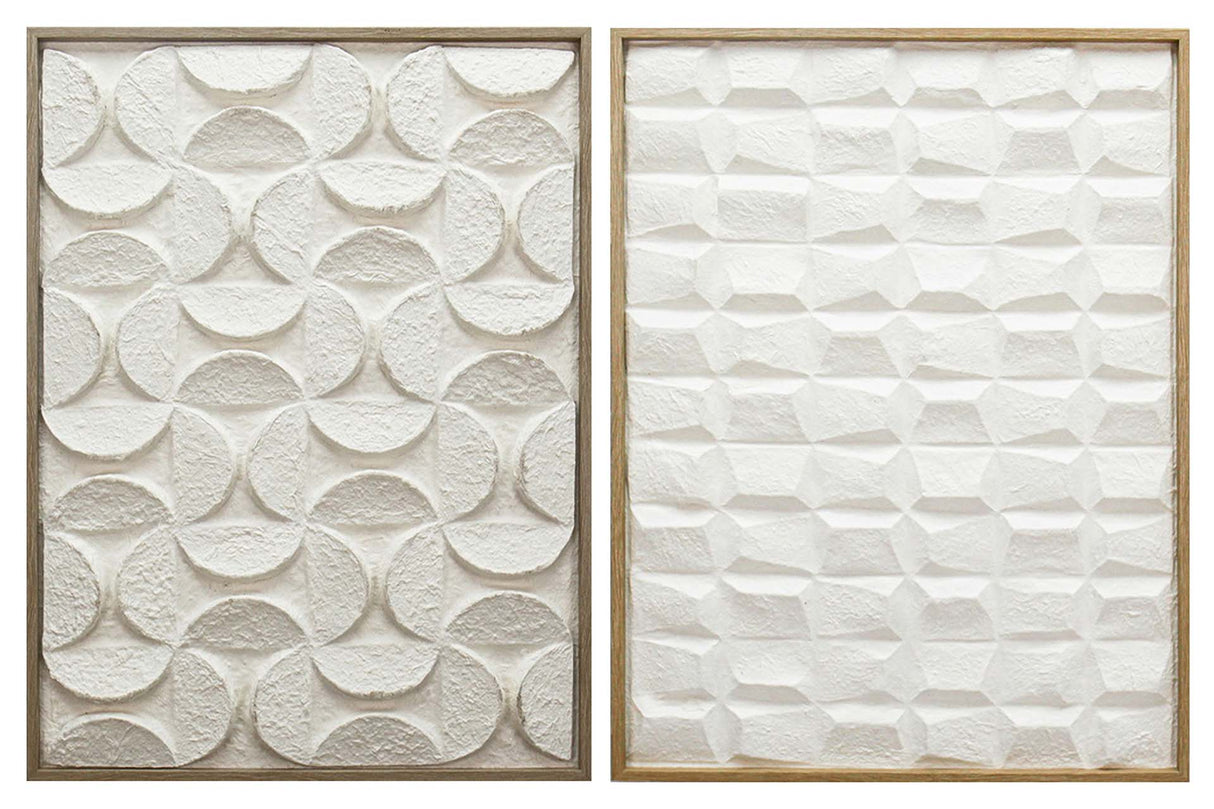 SET 2 CUADROS PAPEL ARROZ CON RELIEVE 60x3x80 CM