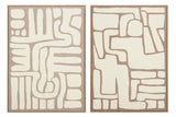 SET 2 CUADROS FOAM CON RELIEVE 60x3x90 CM