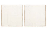 SET 2 CUADROS PAPEL ARROZ CON RELIEVE 80x3x80 CM