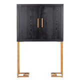 Cabinet Black-Dorado 100x45x160 cm