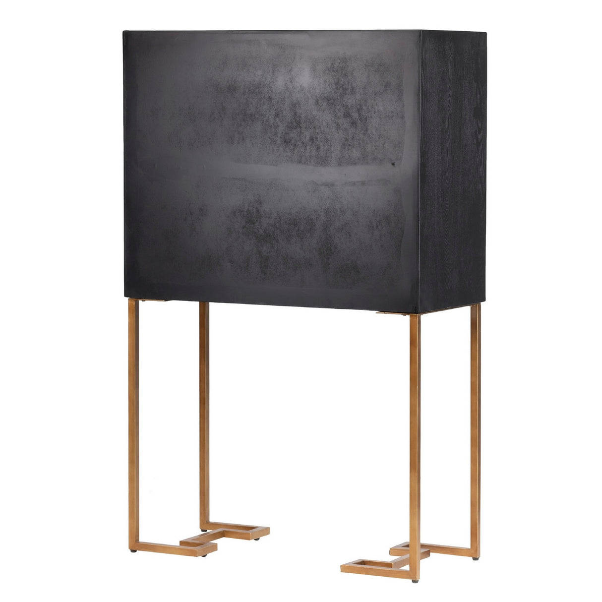 Cabinet Black-Dorado 100x45x160 cm