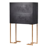 CABINET NEGRO-DORADO 100x45x160 CM