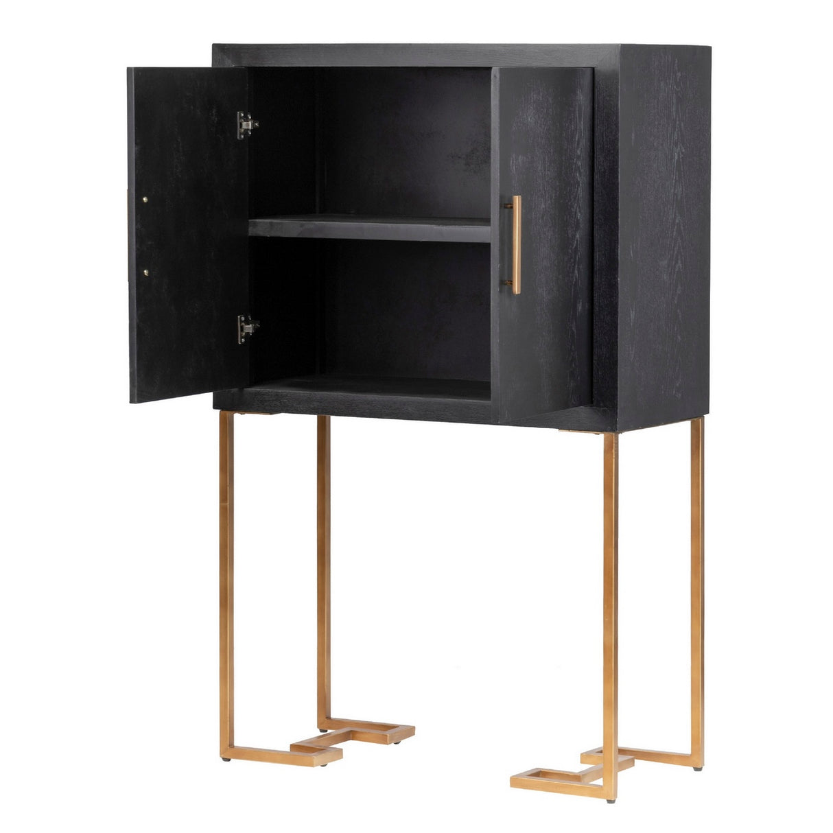 Cabinet Black-Dorado 100x45x160 cm