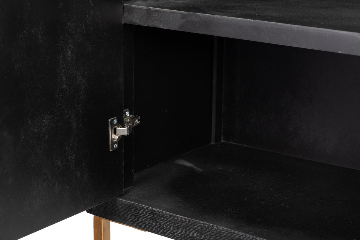 CABINET NEGRO-DORADO 100x45x160 CM