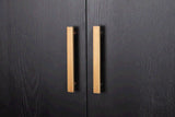 Cabinet Black-Dorado 100x45x160 cm