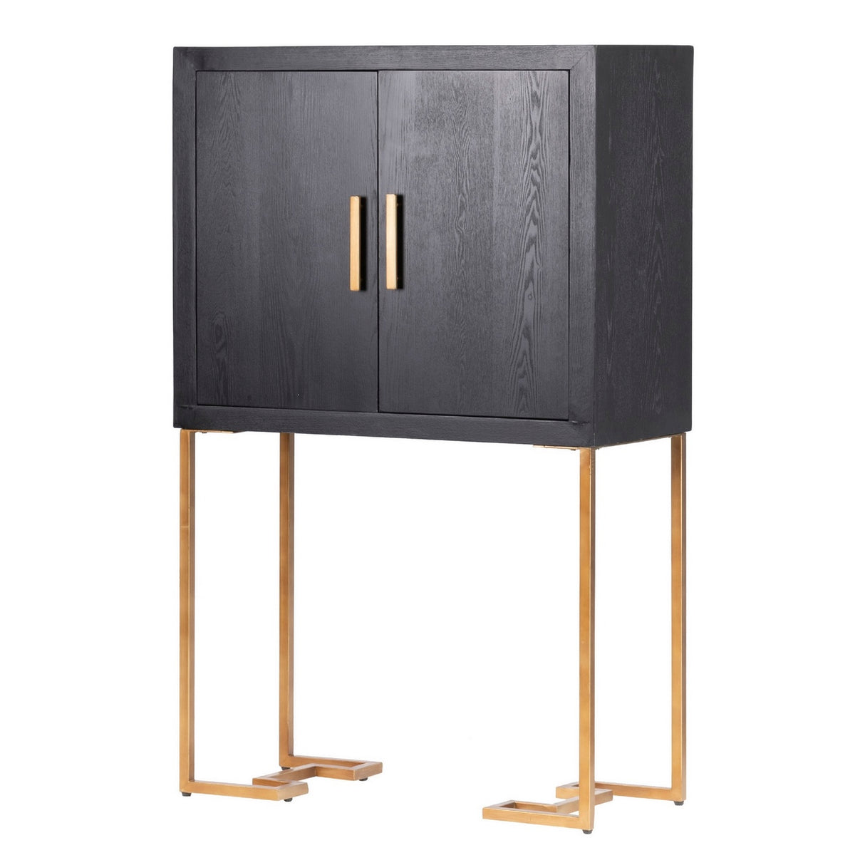 Cabinet Black-Dorado 100x45x160 cm