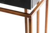 Console de métal en bois noir-Dorado 120x35x77.3 cm