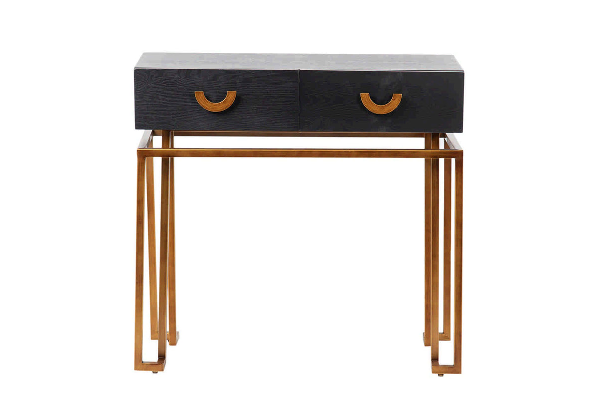 Console en bois noir-Dorado 80x35x77.3 cm