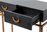 Console en bois noir-Dorado 80x35x77.3 cm