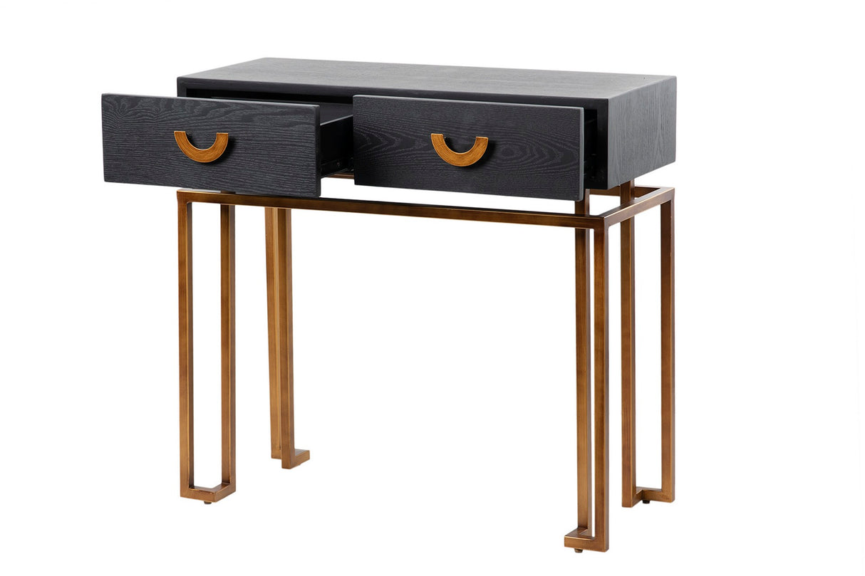 Console in legno Black-Dorado 80x35x77.3 cm