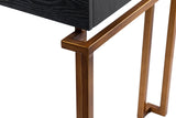 Black-Dorado Wood-Metal Desk 150x60x77.3cm