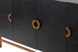 Dreno-metal-metal preto 152x40x82 cm