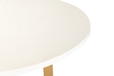 MESA COMEDOR MDF METAL BLANCA DORADA 160x100x75 CM