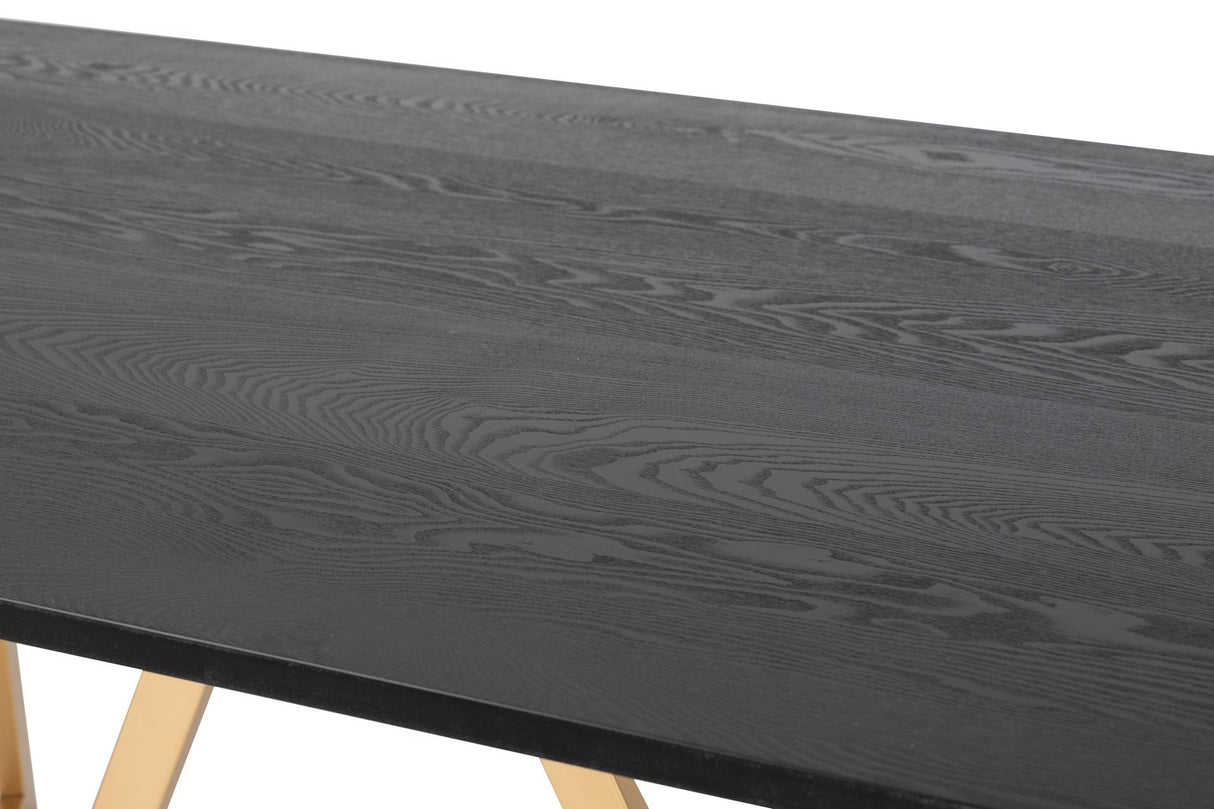 MDF Metall Black Metal Dining 180x90x75 cm