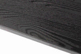 MESA COMEDOR MDF METAL NEGRA DORADA 180x90x75 CM