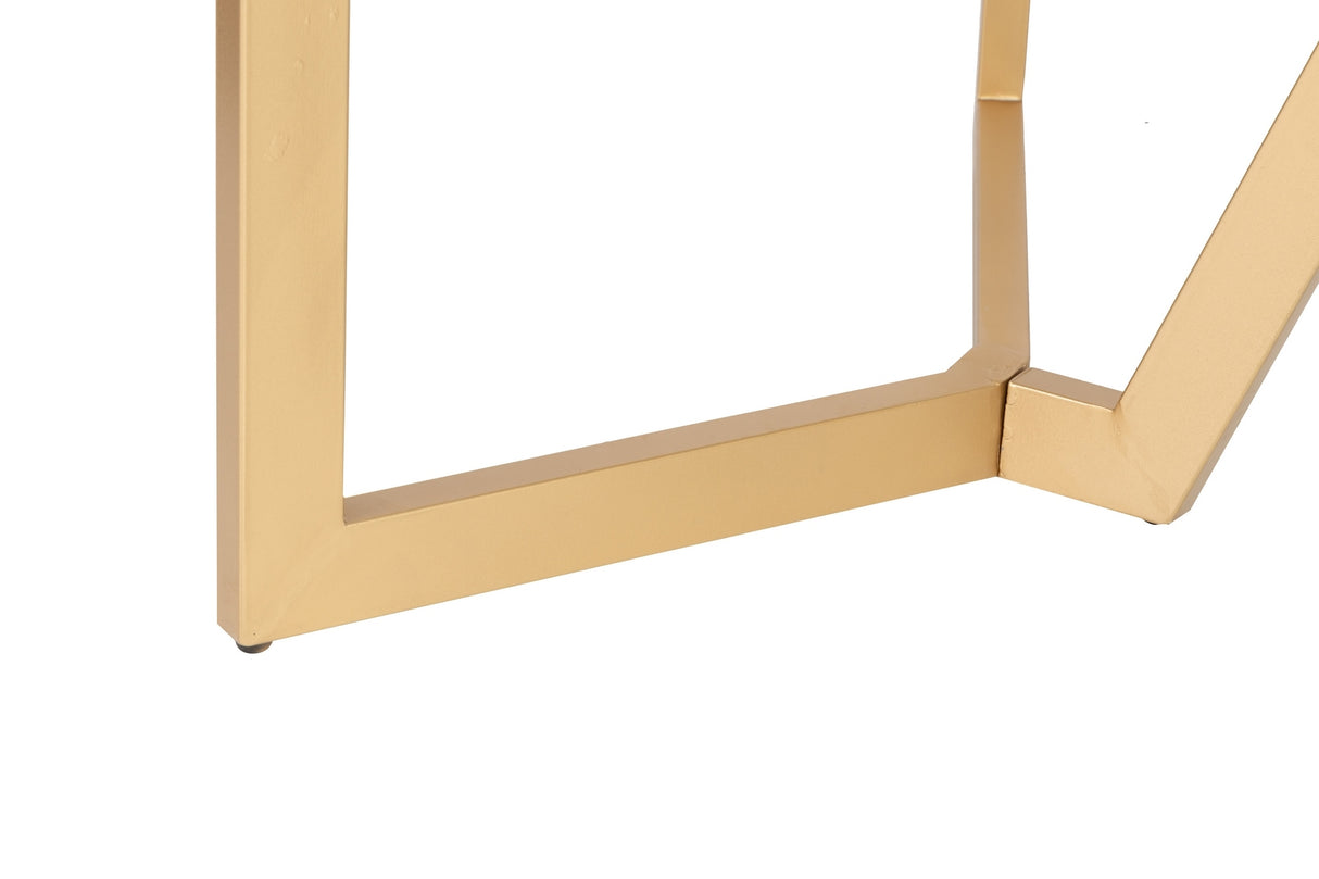 MDF Metal Dining Golden Metal 180x90x75 cm