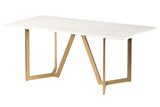 MDF Metal Metal Dining Golden Metal 180x90x75 cm