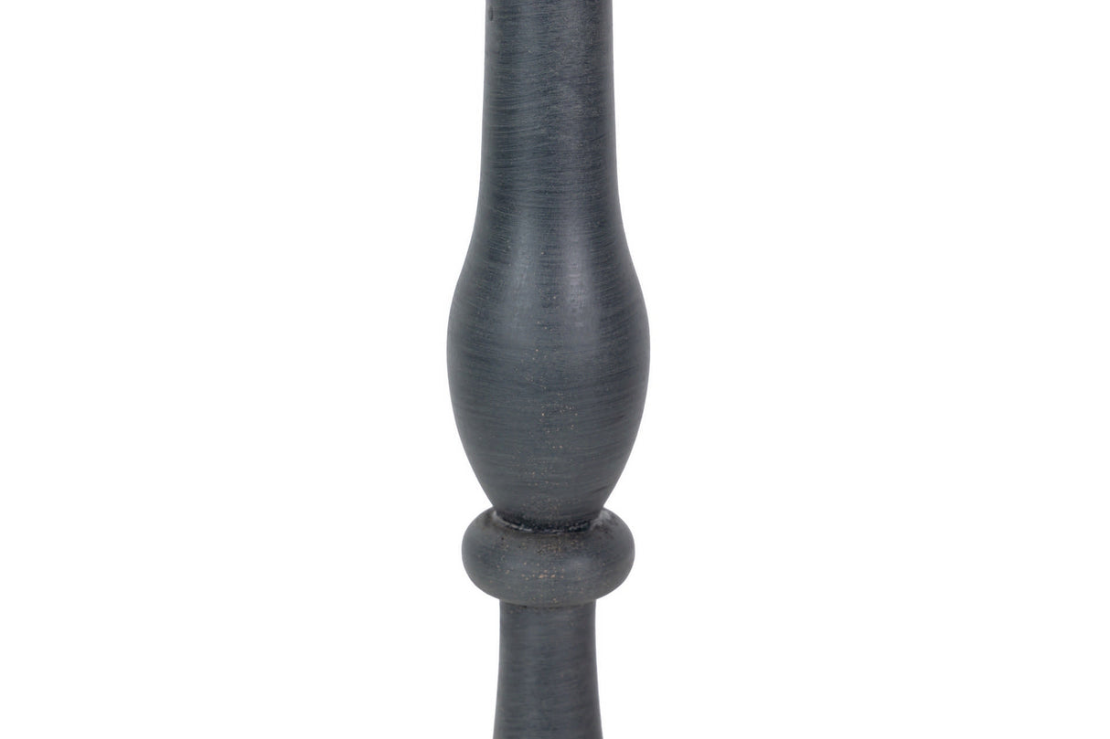 Schwarze Holzbodenlampe 44x44x165 cm