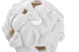 BOLA PORTAVELAS CONCHAS PORCELANA 9x9x8 CM