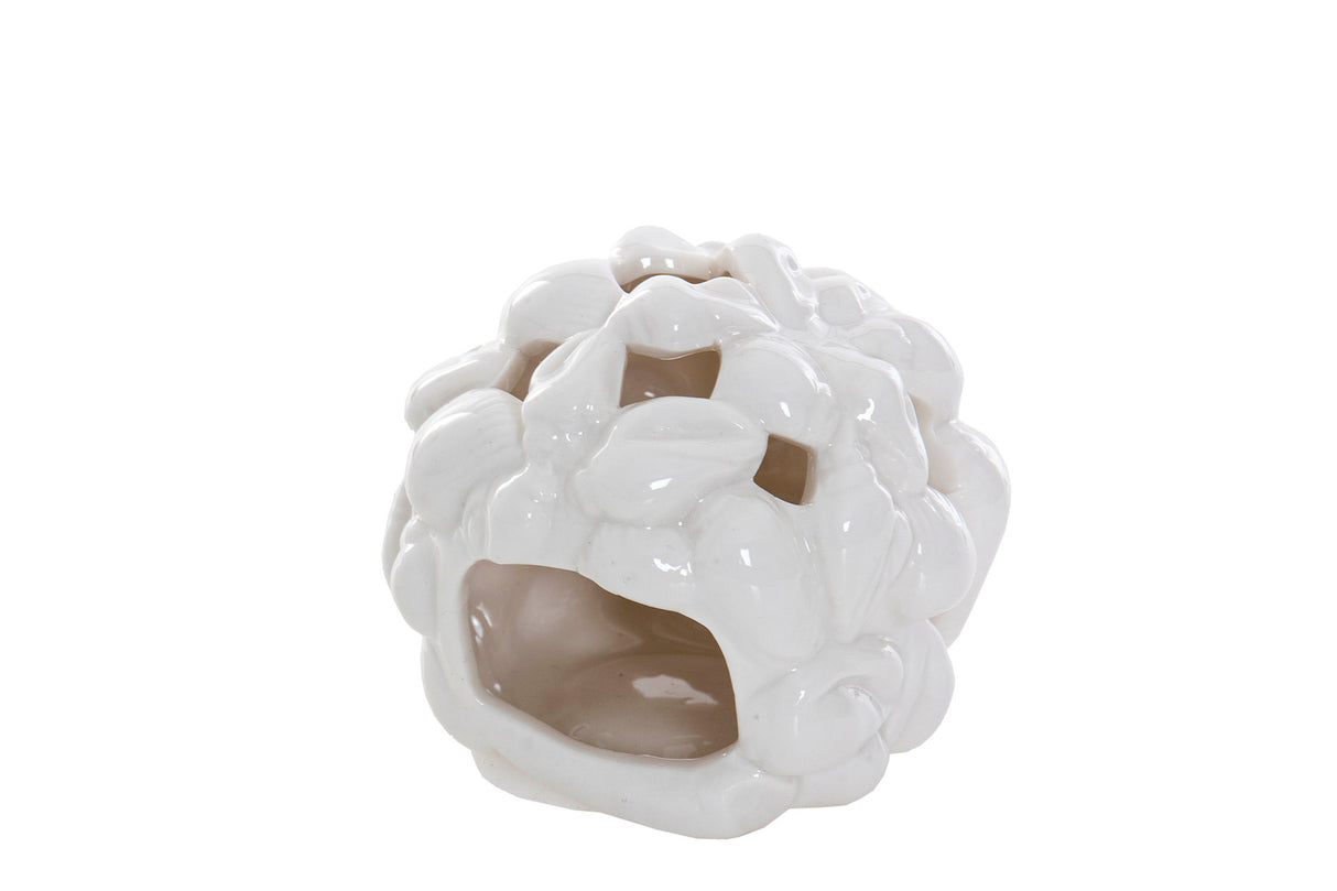 Portavelas Ball Porzellan Conchas 9x9x8 cm