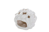 BOLA PORTAVELAS CONCHAS PORCELANA 9x9x8 CM