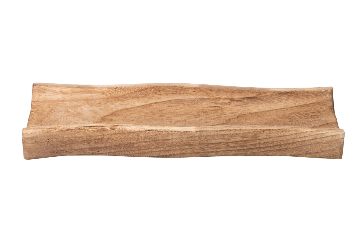 Ensemble 2 centres de bois Paulownia 46x21x5 / 55x26x6 cm