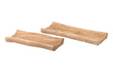 SET 2 CENTROS MADERA PAULOWNIA 46x21x5/55x26x6 CM