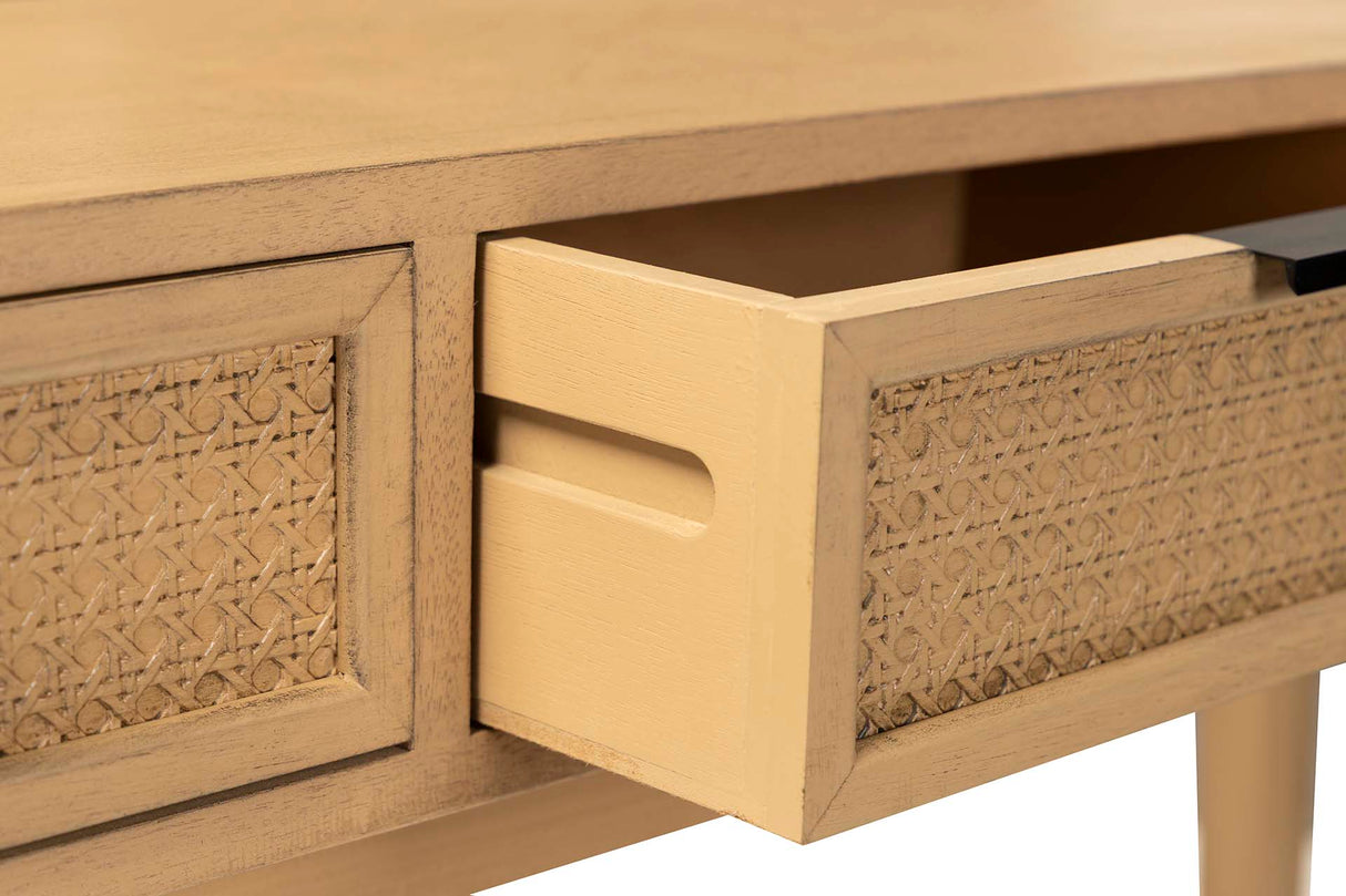 Console 3 gavetas mdf pino marrom 106x30x75 cm