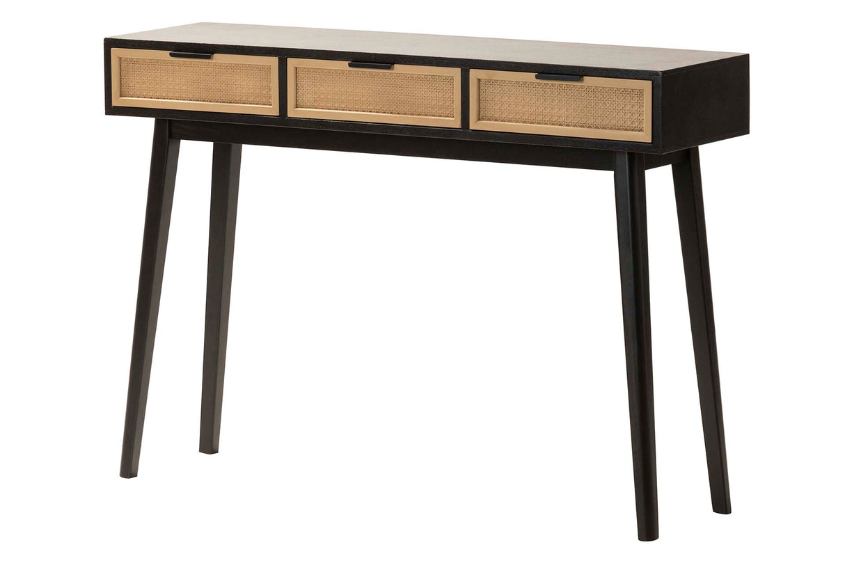 Console MDF Pino Black Black 106x30x75 cm