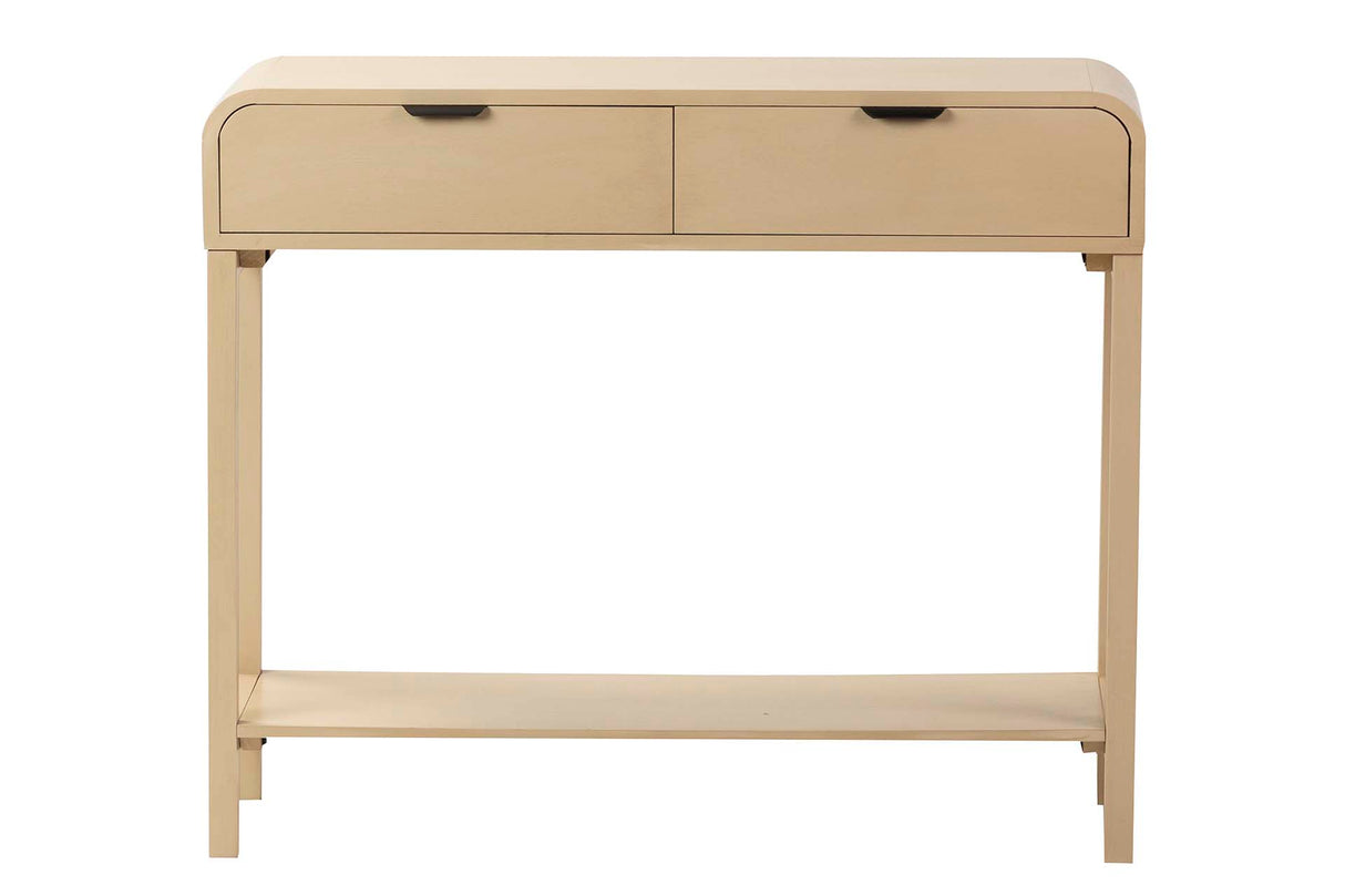 Console Natutal MDF preto 90x32x75 cm