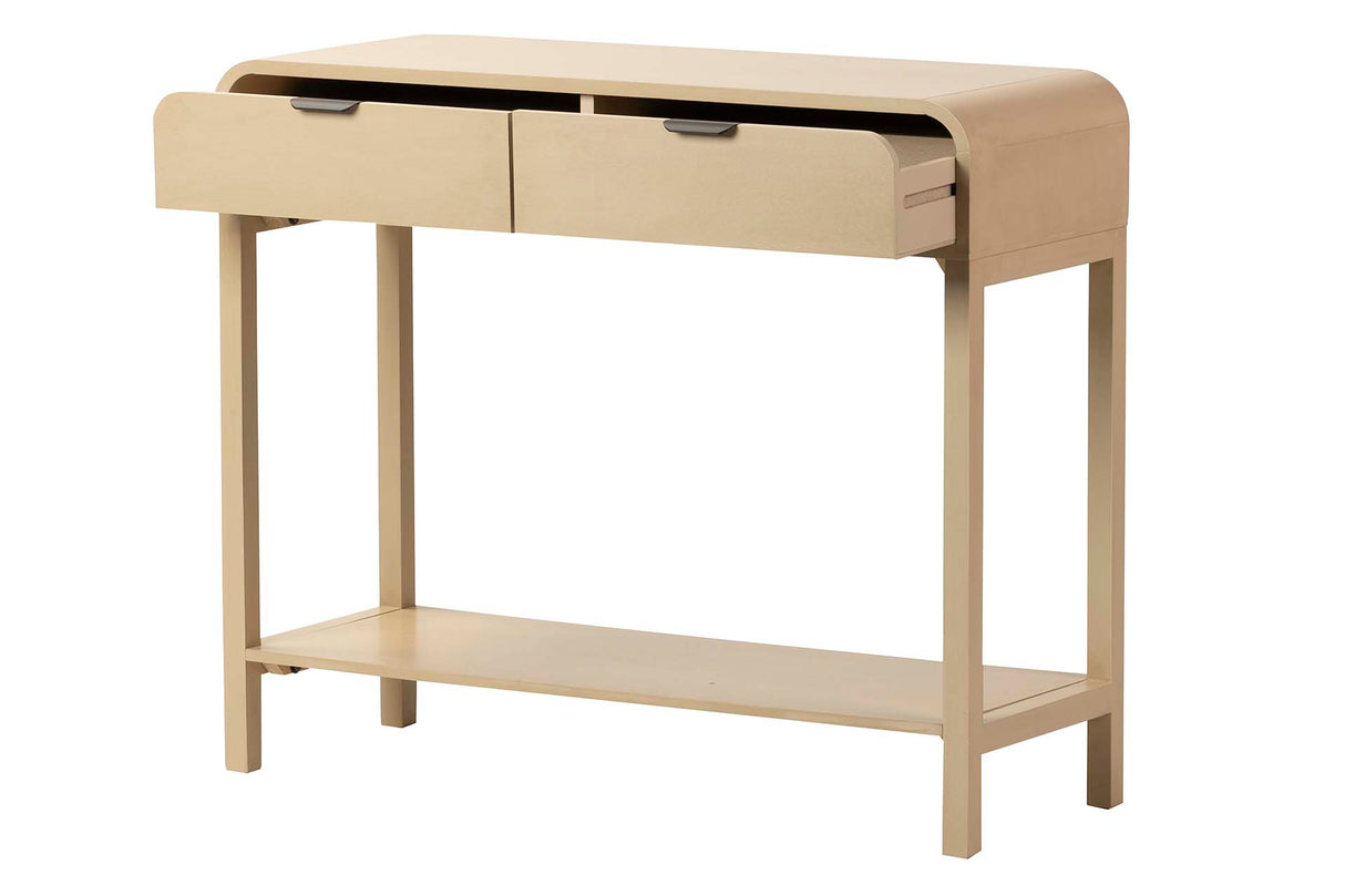 Console MDF natutal natutal nere 90x32x75 cm