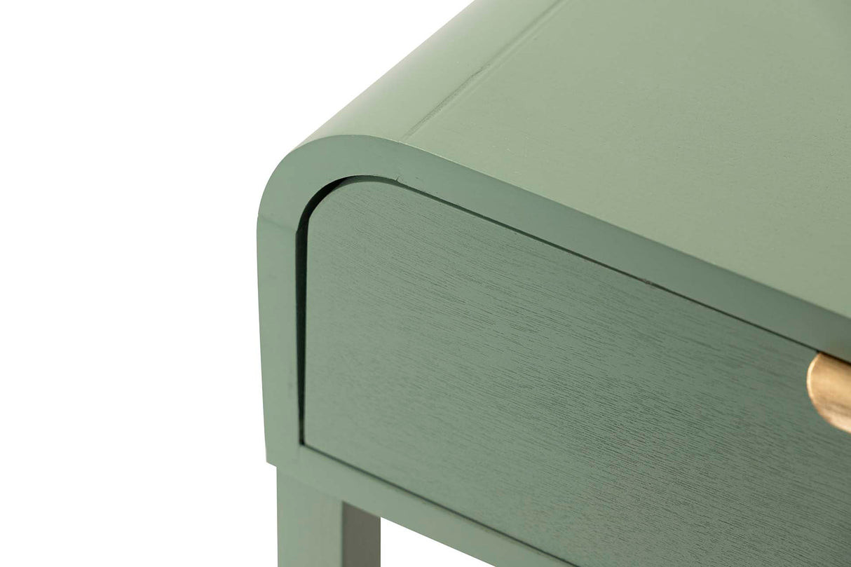 Console Pino MDF verde dourado 90x32x75 cm