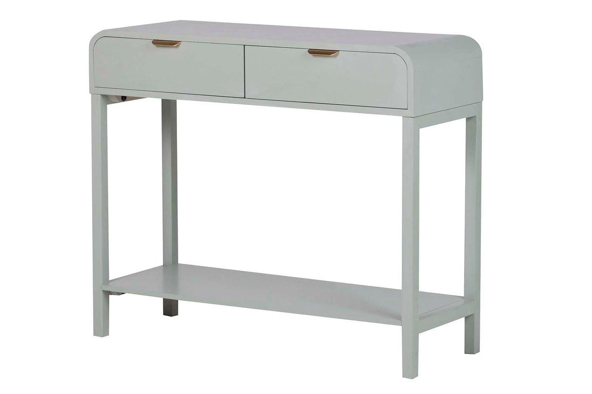 Console Pino MDF verde dourado 90x32x75 cm