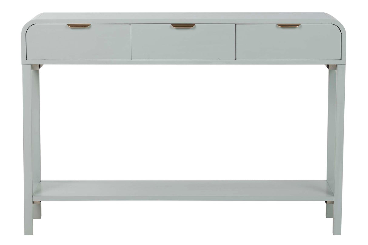 Console Pino MDF verde dourado 110x32x75 cm