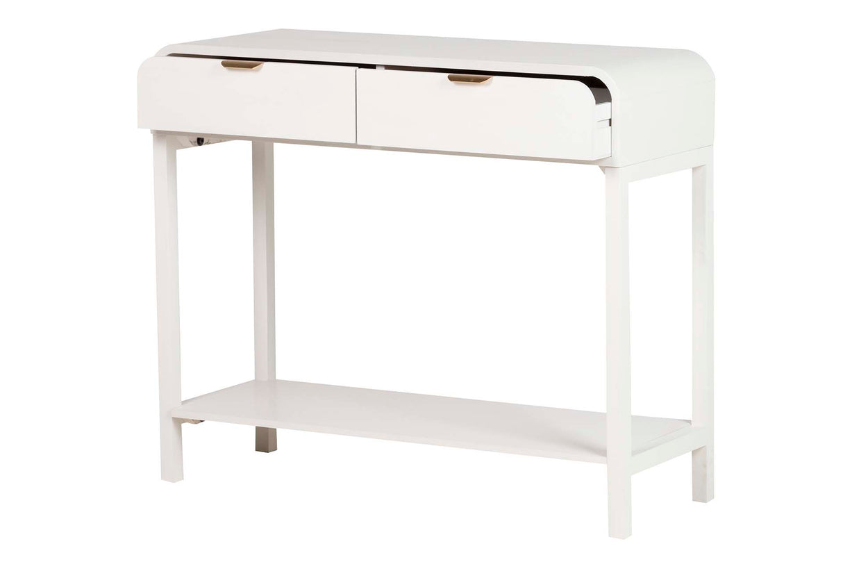 Console Pino MDF branco Golden White 90x32x75 cm