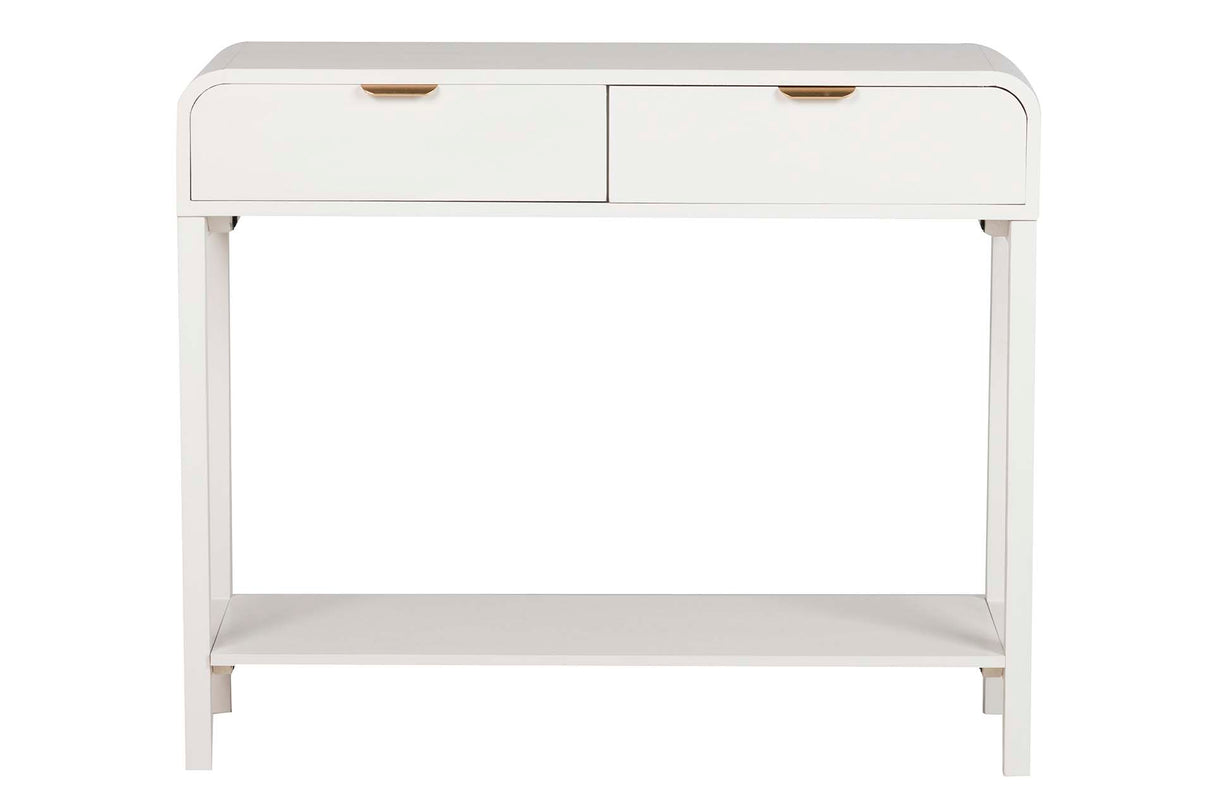 Console Pino MDF branco Golden White 90x32x75 cm