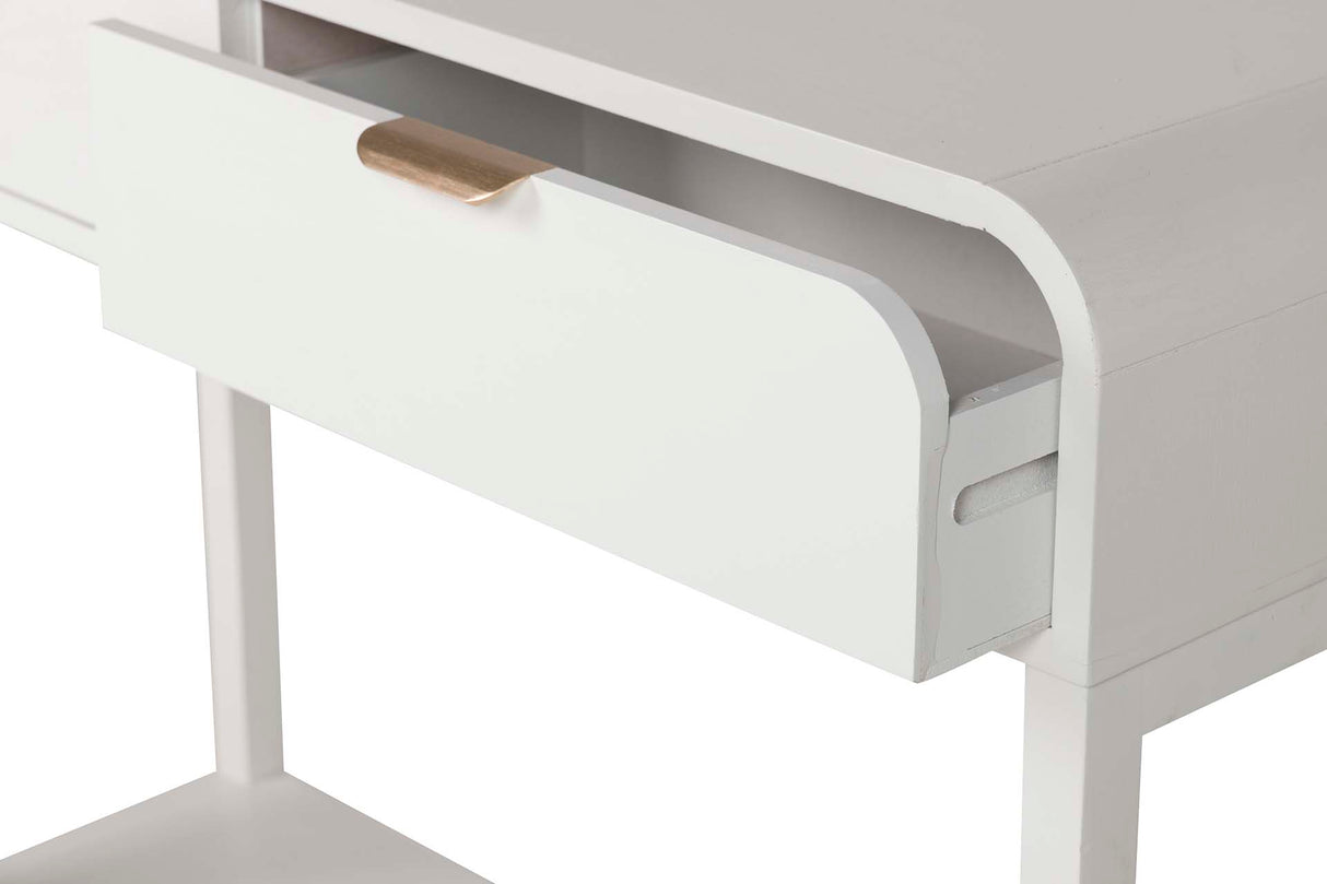 Console Pino MDF branco Golden White 90x32x75 cm