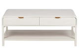 MESA DE CENTRO PINO MDF BLANCO 110x60x40 CM
