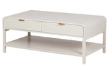 MESA DE CENTRO PINO MDF BLANCO 110x60x40 CM